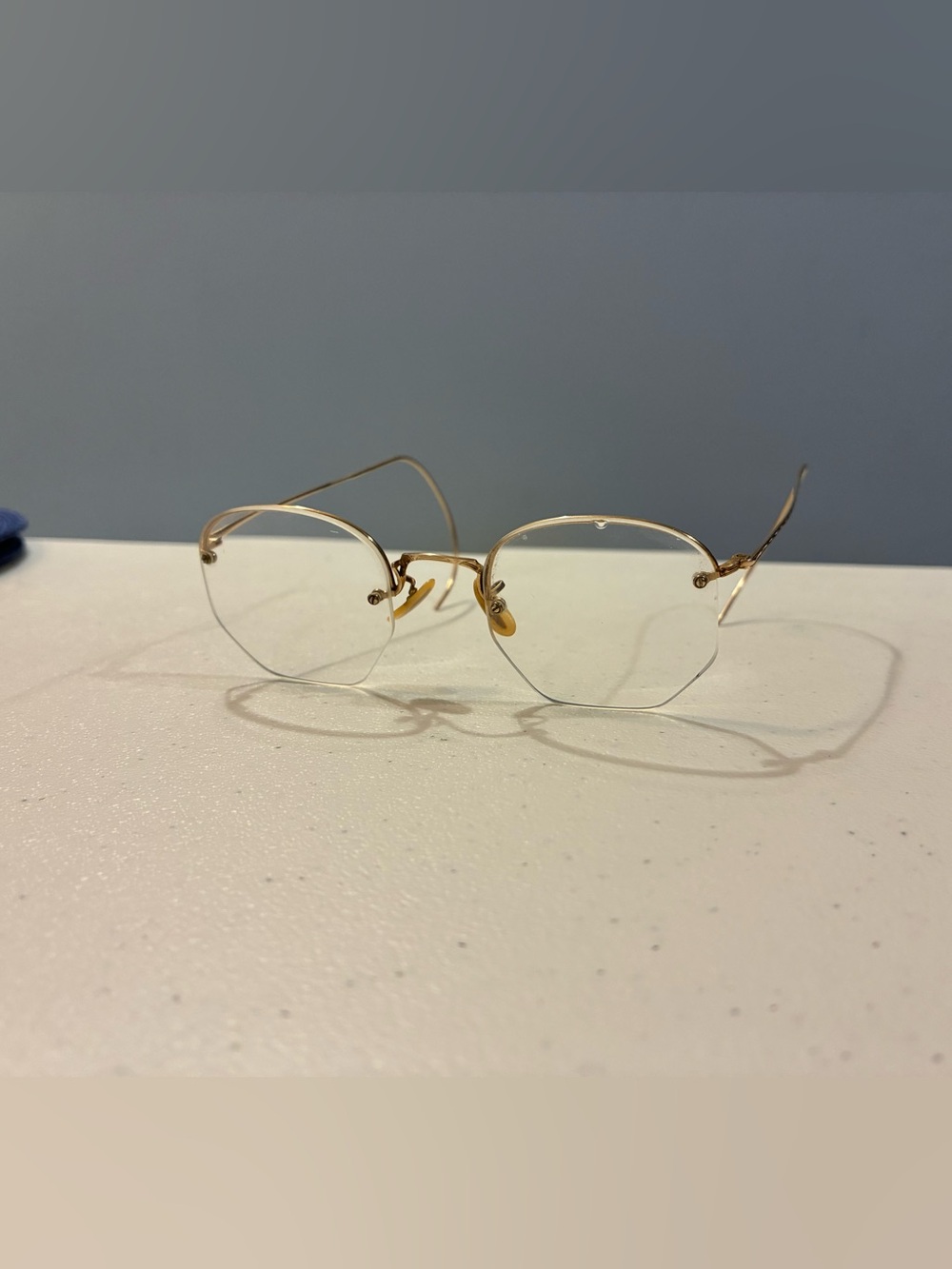 Shuron 12k golf filled Gold Rimless Glasses